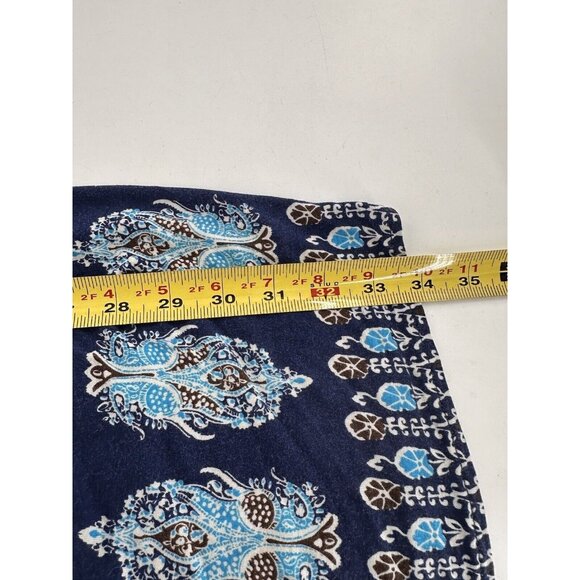 St. Johns Bay Womens PXL Blue Boho Maxi Skirt With Elastic Waist Gypsy Hippie - Picture 6 of 11